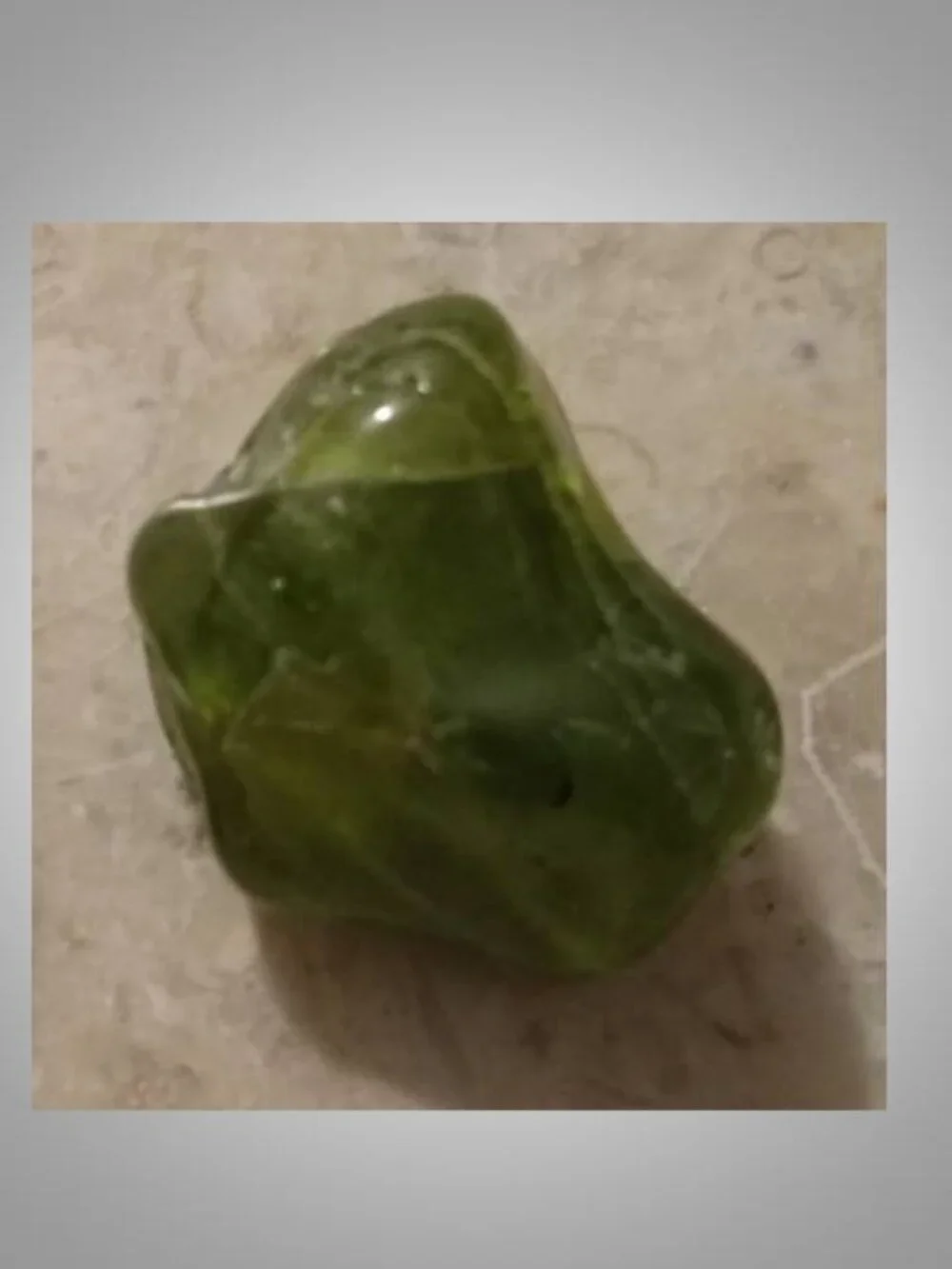 #5 Peridot crystal rock stone mini tumbled August Birthstone Relaxation